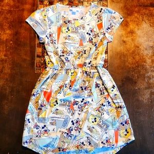 LuLaRoe size 8 Mae dress Mickey comic print!